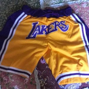 LA Lakers Men Stitched 2019 Showtime Style Shorts